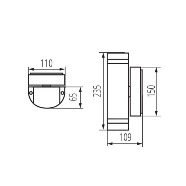 2x Commercial Grade GU10 Garden Wall Mounted Exterior IP44 Up Down Light Outdoor