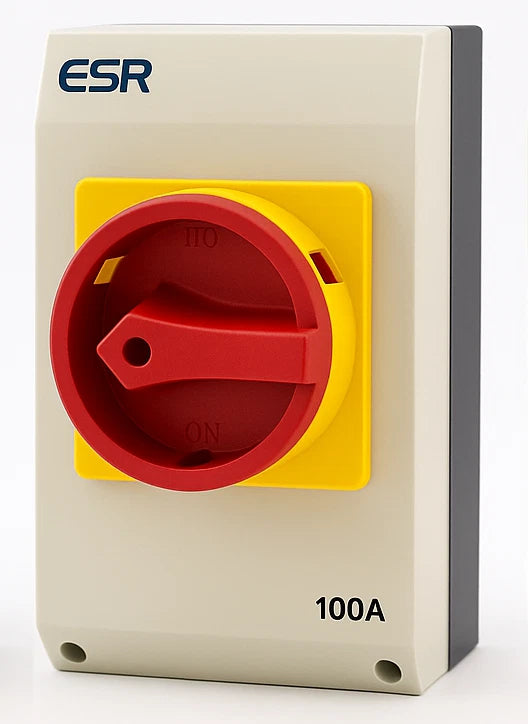 ESR IP65 Rotary Electrical Isolator Switch Disconnector – 80amp / 100amp / 125amp Industrial Grade