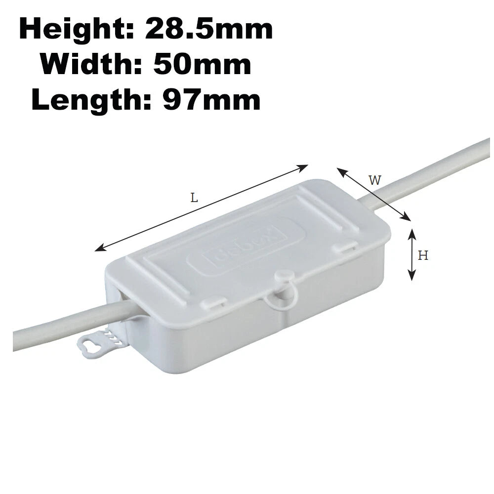 4 Pole 24A 240V Mains Inline Terminal Block Wire Choc Electrical Junction Box