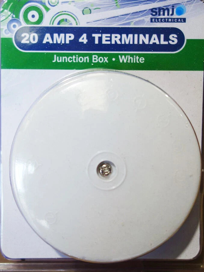20A Amp Terminal Junction Box Electrical Wiring Cable Connector Plastic Round