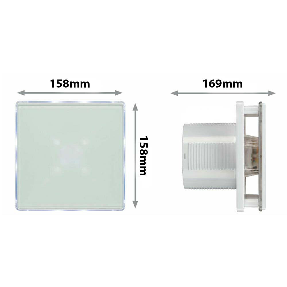 CED 4" Inch 100mm Extractor Fan with Removable Front Panel & Timer for Bathroom Toilet Kitchen