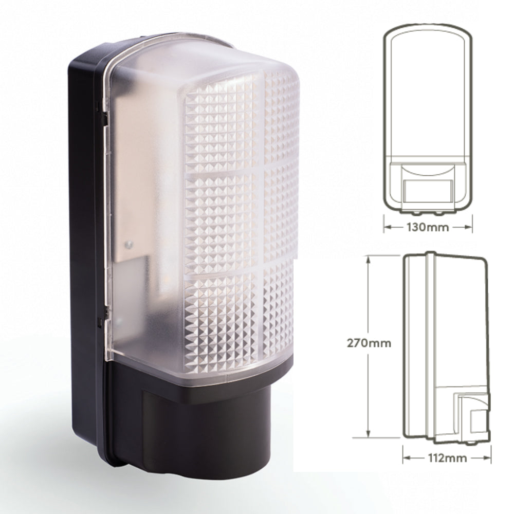 Hispec IP44 Dusk Dawn PIR Motion Sensor 6W LED Wall Garden Porch Fence Light