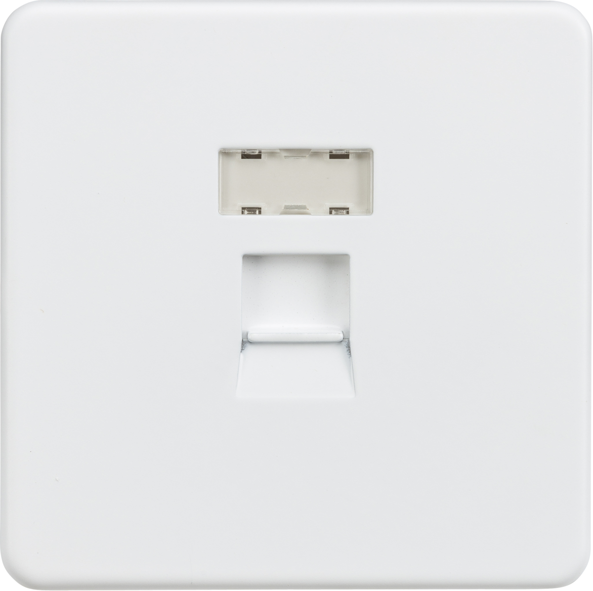 Knightsbridge Screwless RJ45 Network LAN Outlet Wall Plate