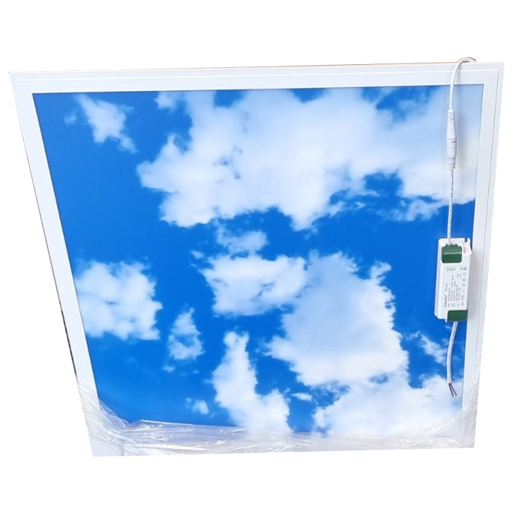 48W Sky Cloud Pattern LED Flat Slim Panel Light Ceiling Lamp Driver 600x600 mm