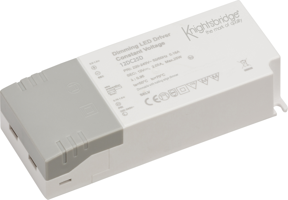 Knightsbridge IP20 12V DC Dimmable LED Driver - Constant Voltage