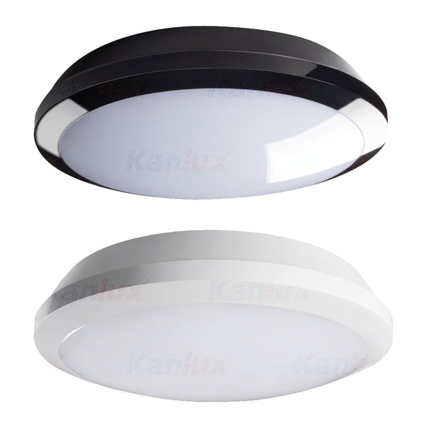 Kanlux SANSO LED 15W 4000k Cool White LED Round Bulkhead Light PIR motion  sensor