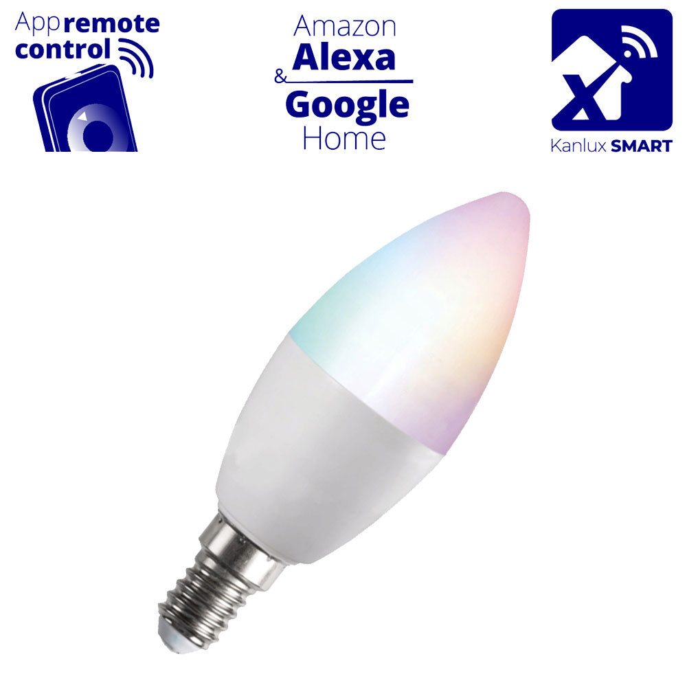 Kanlux S C37 5W E14 RGB CCT Colour Changing Smart LED Light Bulb
