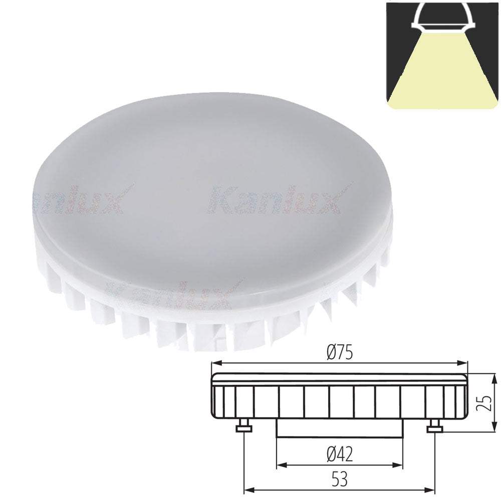Kanlux ESG 9W GX53 LED Light Bulb Reflector Kitchen Under Cabinet Disc Lamp