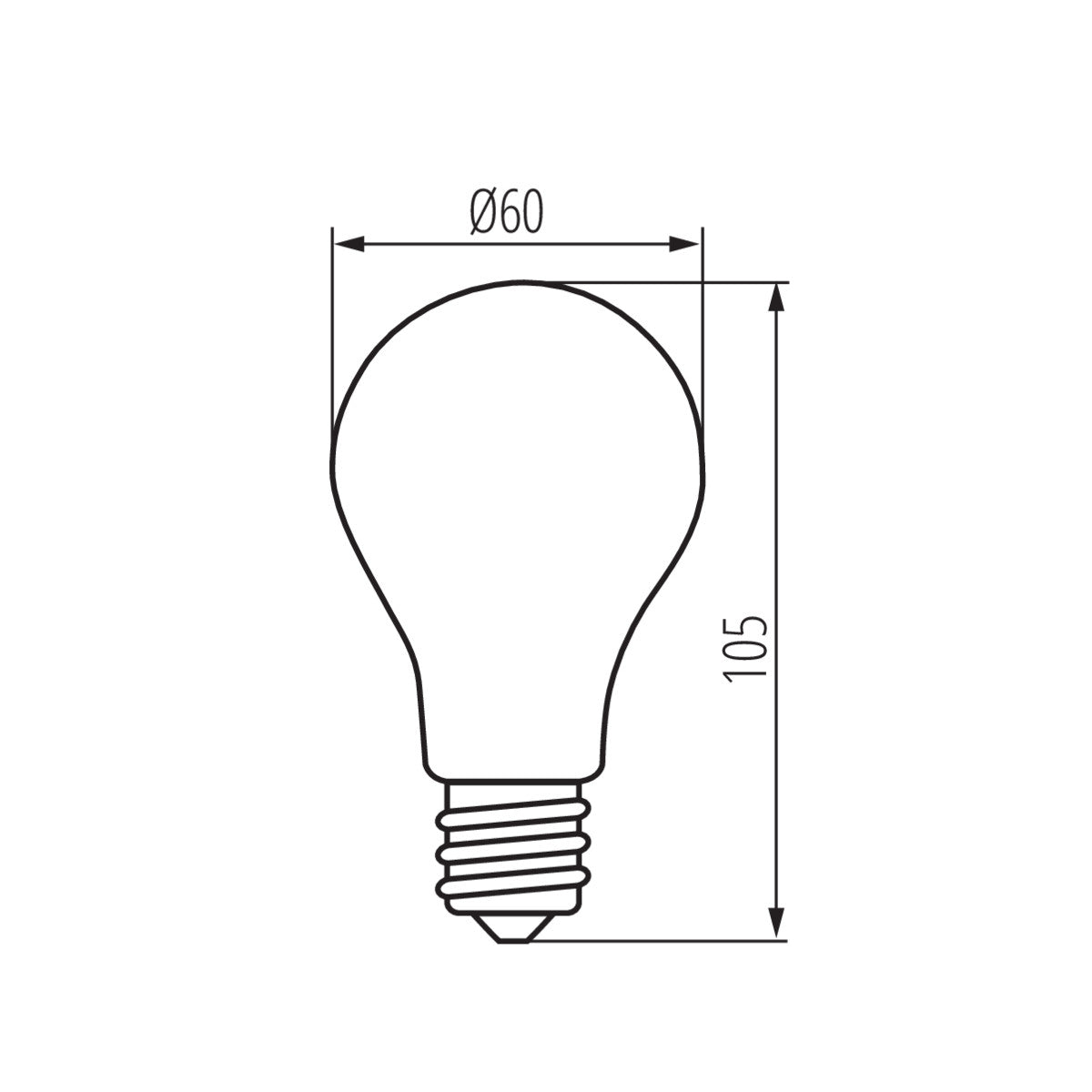 Kanlux XLED A60 10W E27 GLS LED Filament Light Bulb