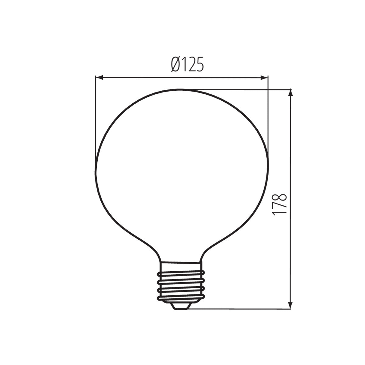 Kanlux XLED G125 7W E27 Vintage Antique Style Spiral Filament Transparent LED Light Bulb