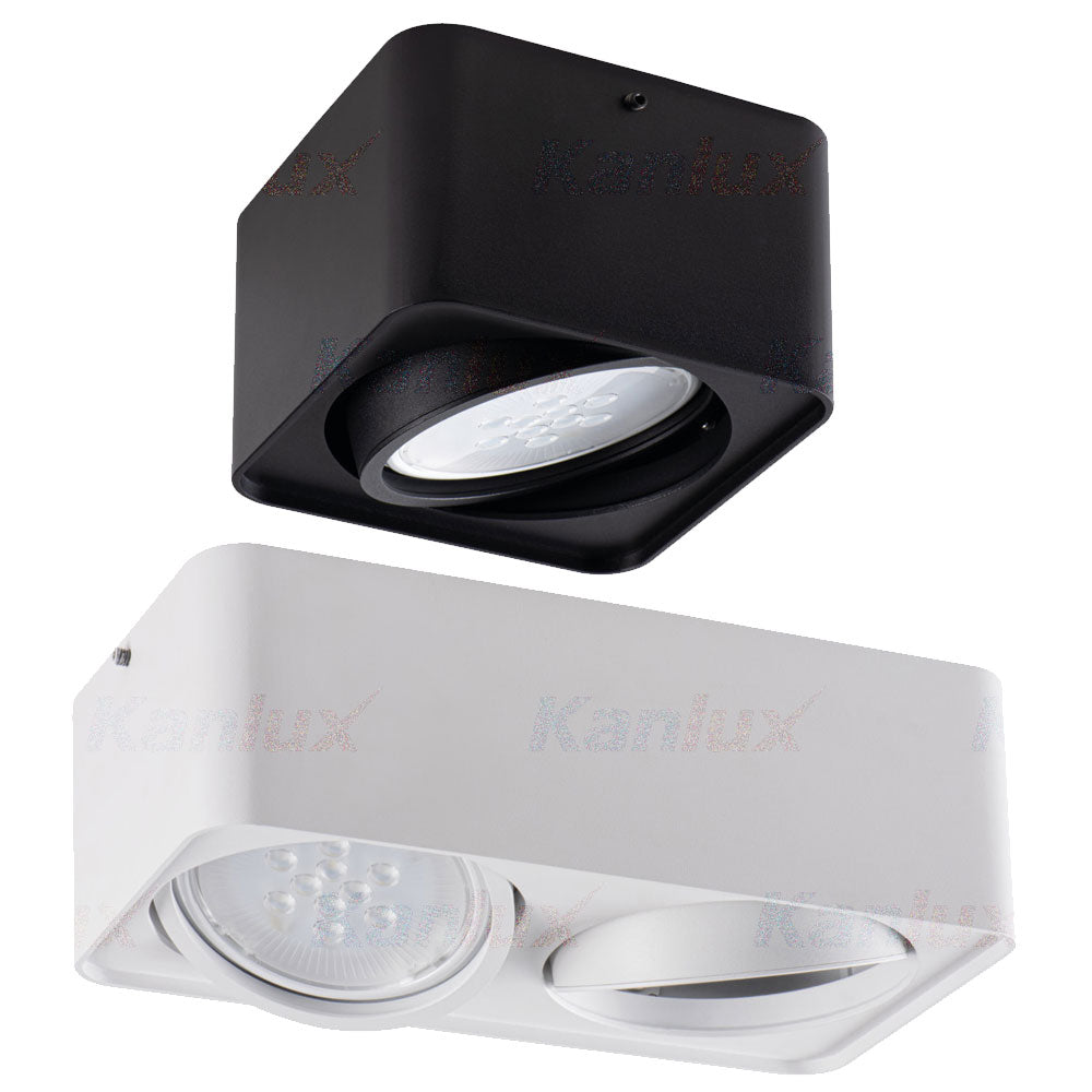 Kanlux TUBEO Single Twin Spot GU10 Ceiling Adjustable Tilt Light Fitting