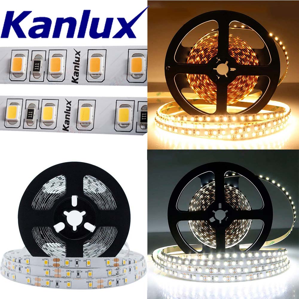 Kanlux Professional 24V 16w/m 5meter IP65 8mm 80w Super Bright White LED Striptape - IP65 Indoor Outdoor Waterproof - Choice of Warm WW Neutral NW Cool White CW