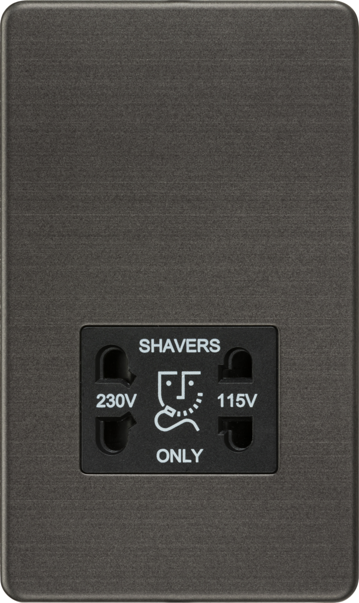 Knightsbridge Screwless 115V 230V Dual Voltage Shaver Socket
