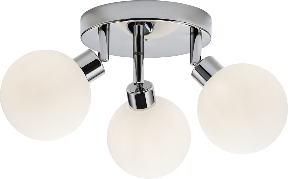 Knightsbridge 230V IP44 G9 Triple Spotlight with Round Frosted Glass Commercial & Residential spotlight