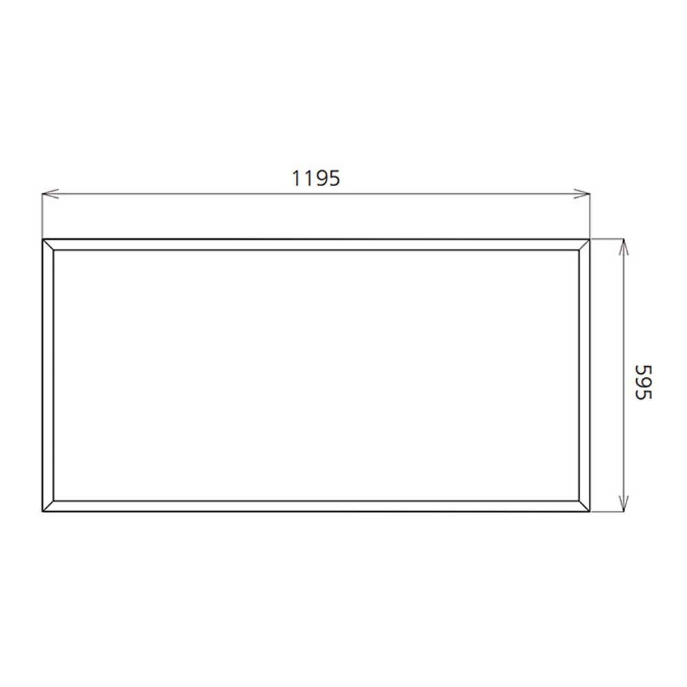 80W LED panel light 1200x600 dimensions diagram