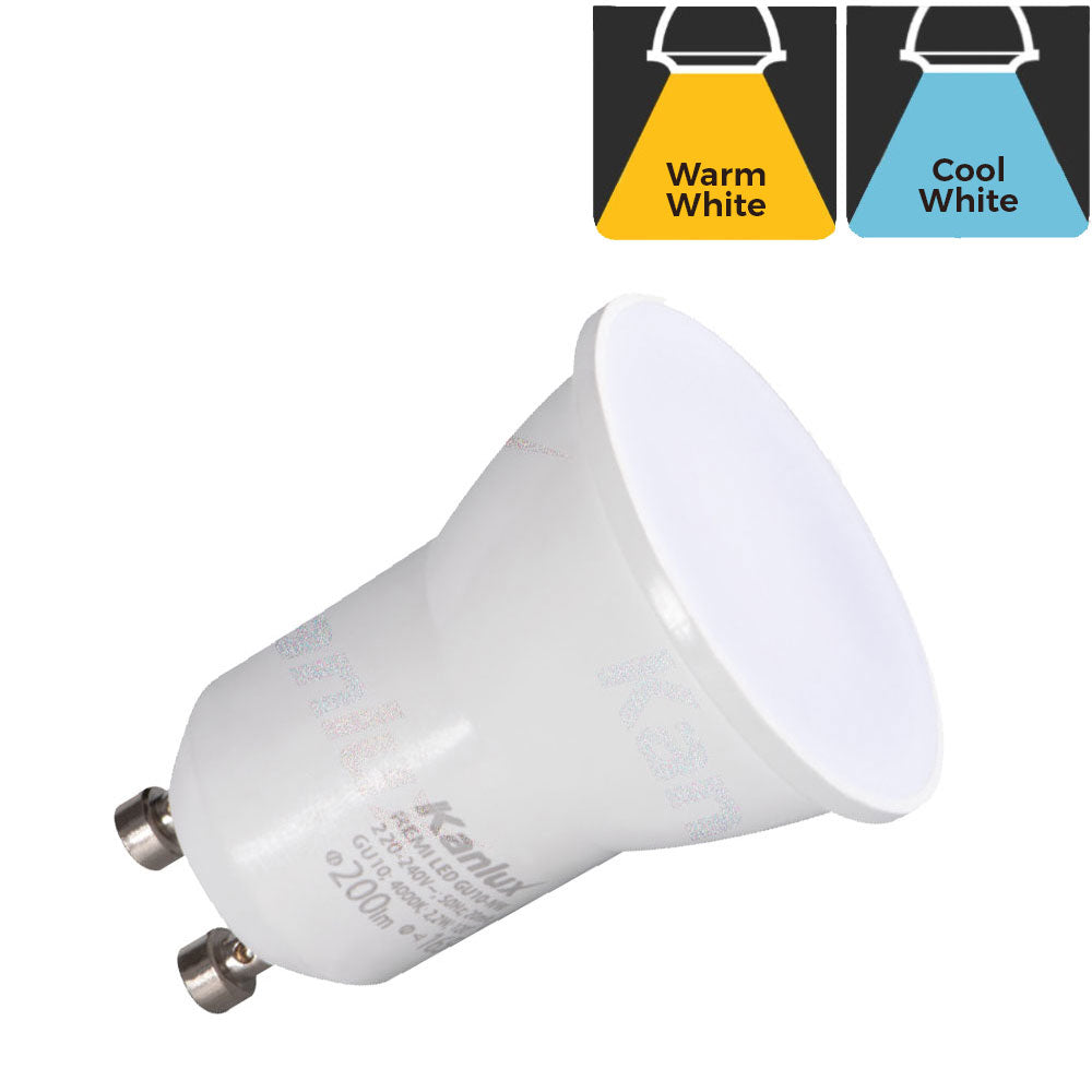 Kanlux REMI 2W Mini MR11 GU10 35mm LED Bright Halogen Small Light Bulb