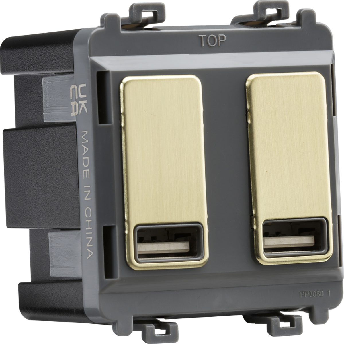 Knightsbridge Dual USB Charger Module (2 x Grid Positions) 5V 2.4A (Shared)