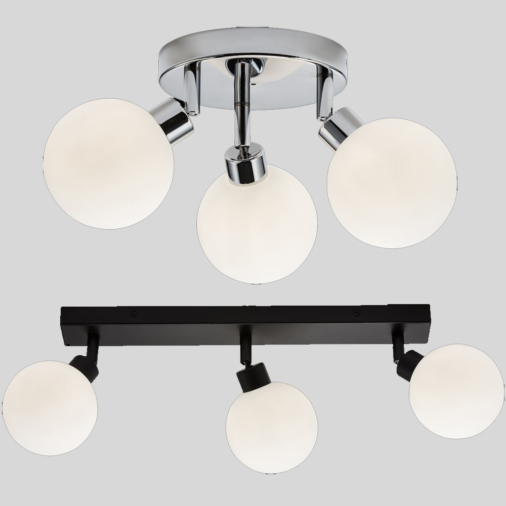 Knightsbridge 230V IP44 G9 Triple Spotlight with Round Frosted Glass Commercial & Residential spotlight