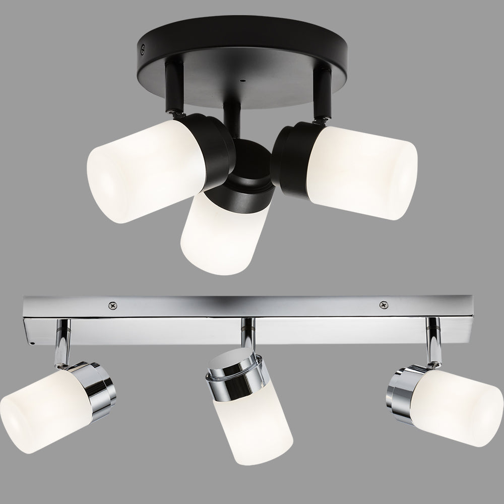 Knightsbridge 230V IP44 G9 Triple Spotlight with Frosted Glass