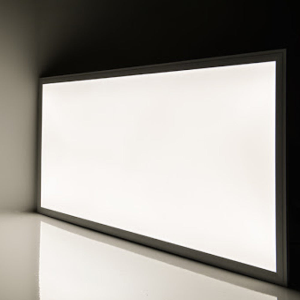 Black frame LED ceiling panel light product illustration