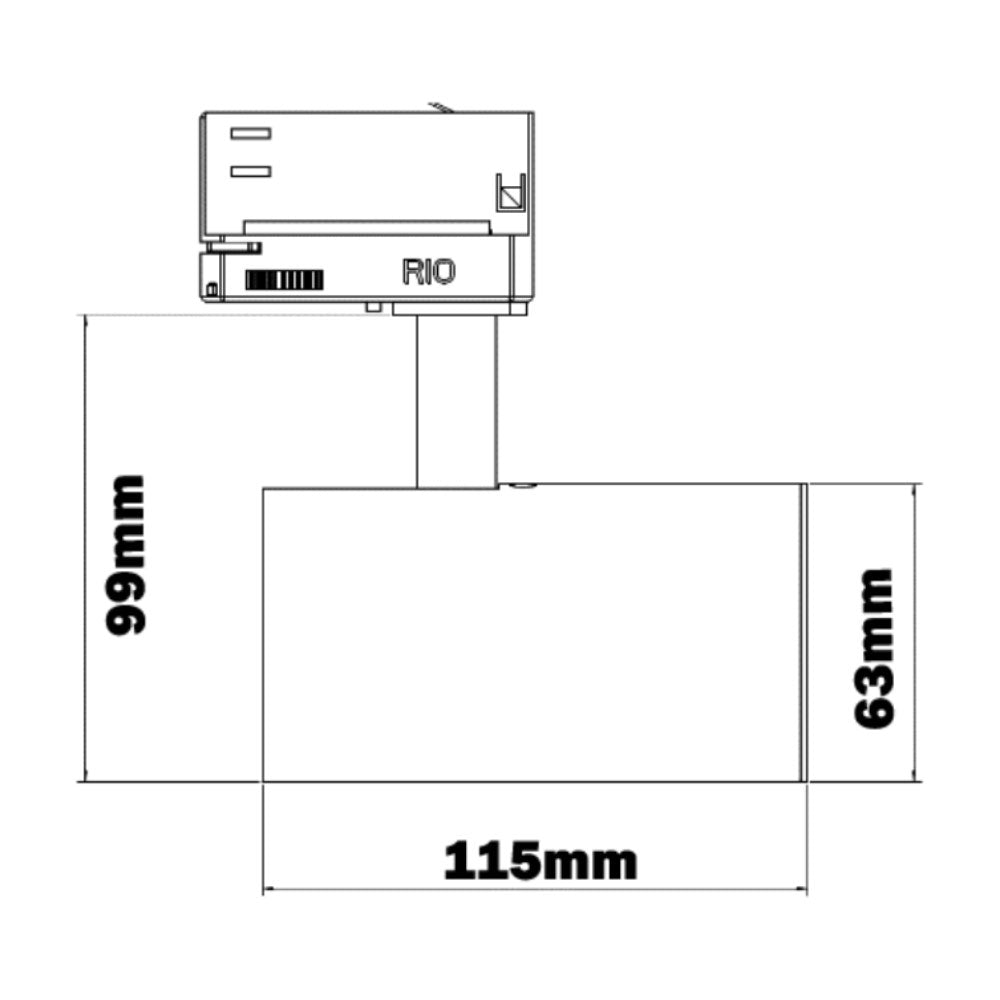 Single Mains Led Module 1M - 5M Meter GU10 5W LED Adjustable Tilt Single Circuit Mains 240V Tr
