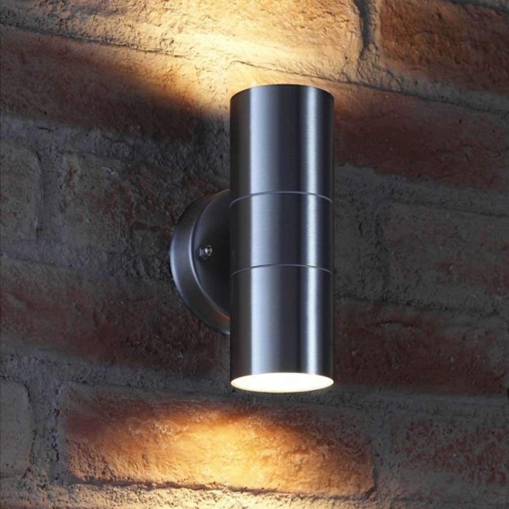 Stainless Steel Up Down Wall Light GU10 IP65 Double Outdoor Wall Light