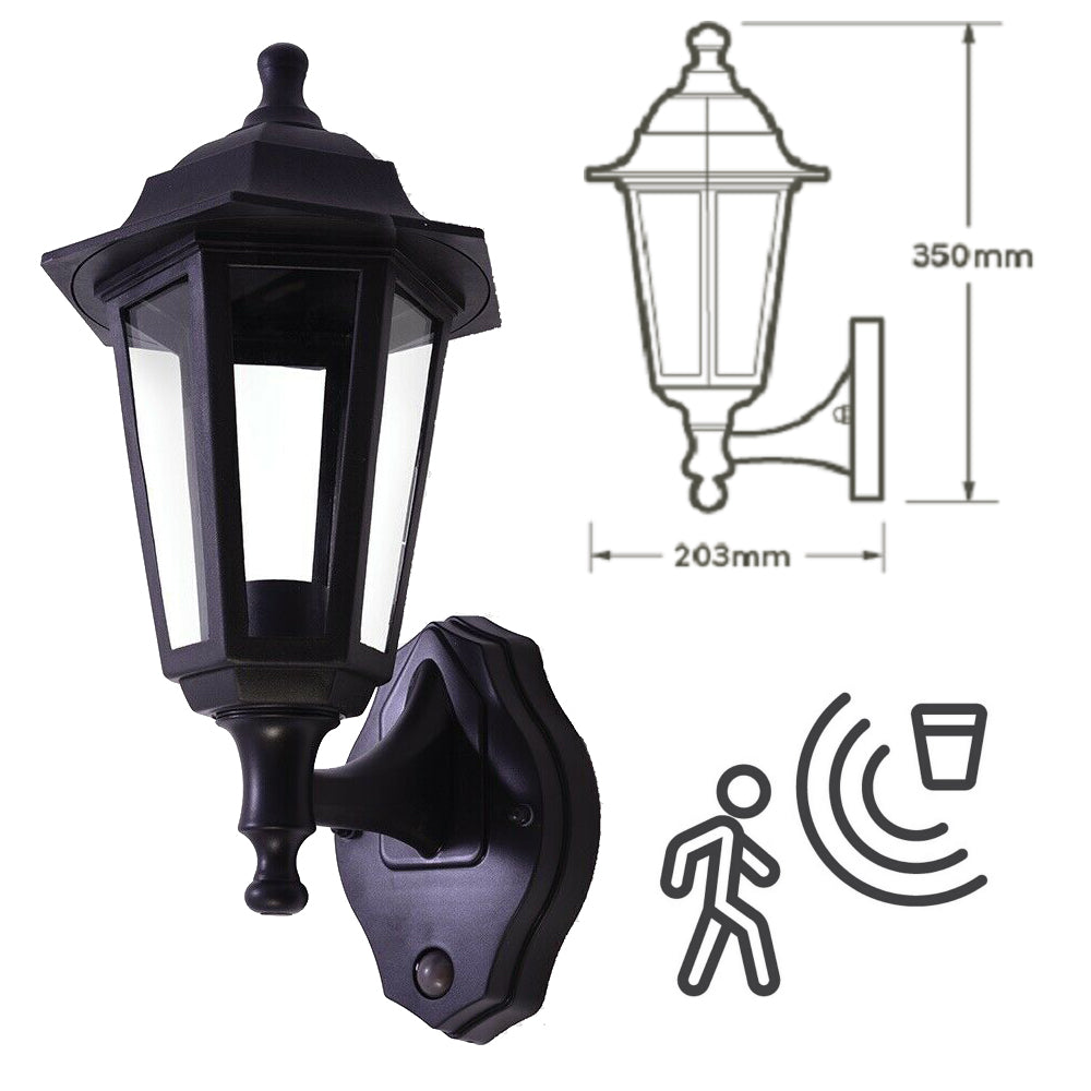 E27 LED Lantern IP44 PIR Photocell Dusk Dawn Sensor Outdoor Light