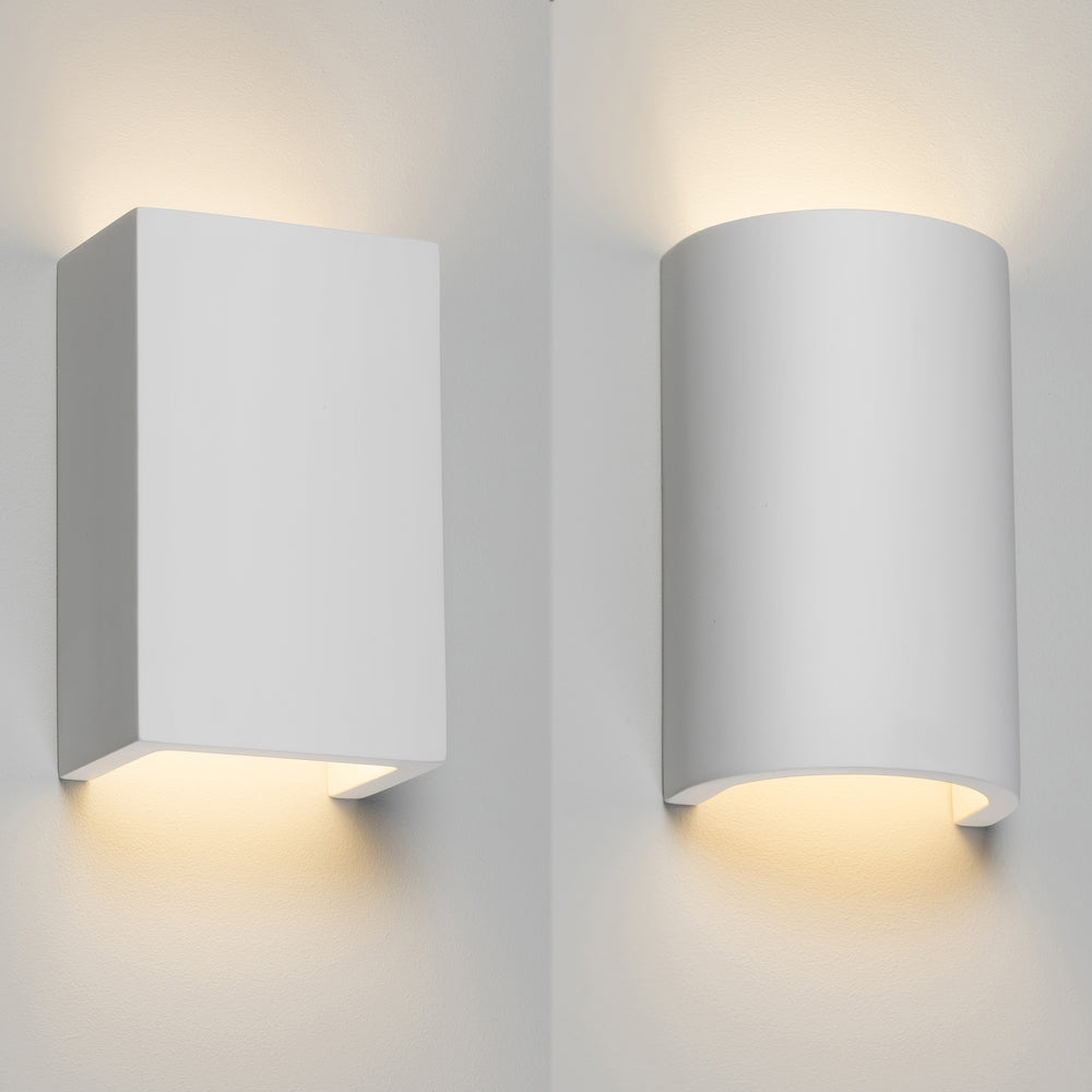 Knightsbridge 230V G9 40W Up and Down Plaster Paintable Wall Light